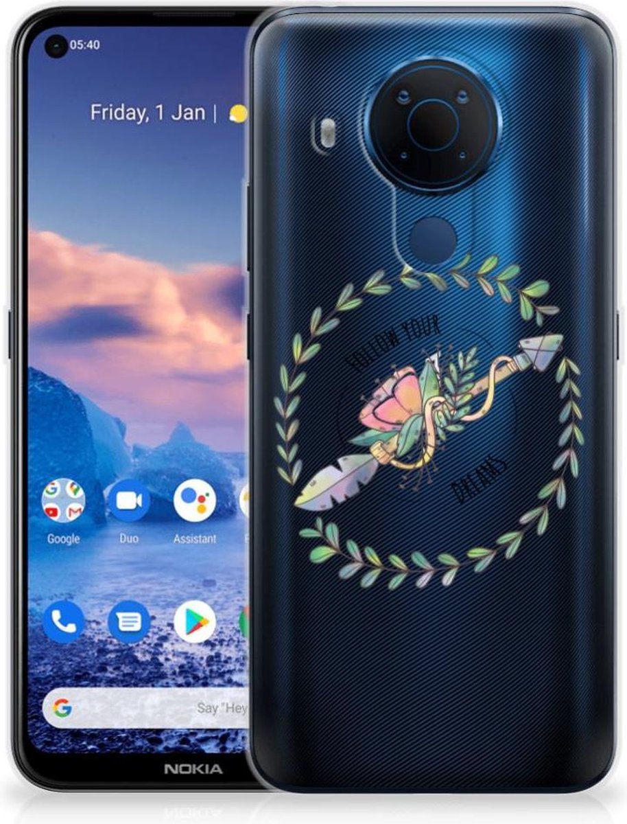 Nokia 5.4 Telefoonhoesje met Naam Boho Dreams