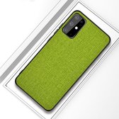 Voor Galaxy S20 Ultra schokbestendige stoffen textuur PC + TPU beschermhoes (groen)