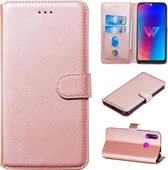 Voor LG W30 Classic Calf Texture Horizontal Flip PU Leather Case, met houder & kaartsleuven & portemonnee (Rose Gold)
