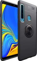 lenuo Shockproof TPU Case voor Samsung Galaxy A9 (2018), met onzichtbare houder (zwart)