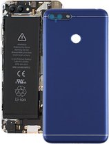 Achterklep met zijtoetsen en cameralens voor Huawei Honor Play 7A (blauw)