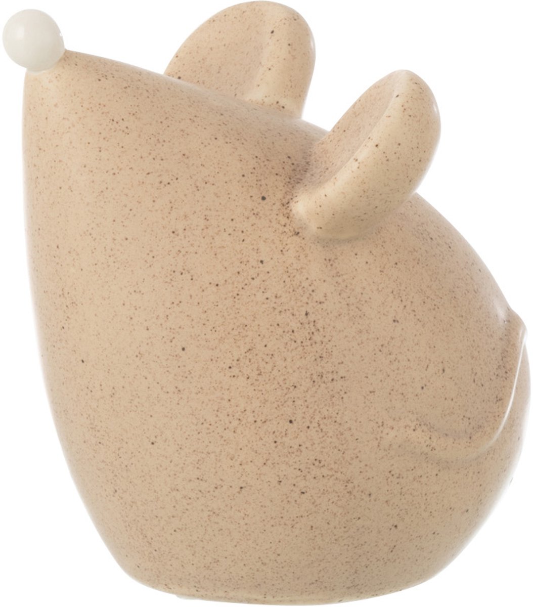 J-Line Muis Porselein Beige/Wit Small