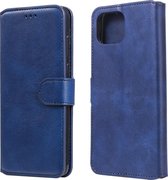 Voor OPPO F17 / A73 klassieke kalfsstructuur PU + TPU horizontale flip lederen tas, met houder & kaartsleuven en portemonnee (blauw)