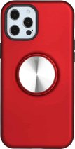 TPU + PC 2-in-1 schokbestendig hoesje met magnetische ronde autohouder voor iPhone 11 Pro Max (rood)