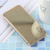 PU Galvaniserende Spiegel Horizontale Flip Leren Case voor Galaxy S10 Plus, met Houder (Goud)