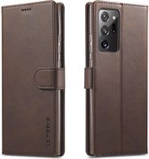 Voor Samsung Galaxy Note 20 Ultra LC.IMEEKE Kalfsstructuur Horizontale Flip Leren Case, met Houder & Kaartsleuven & Portemonnee (Bruin)