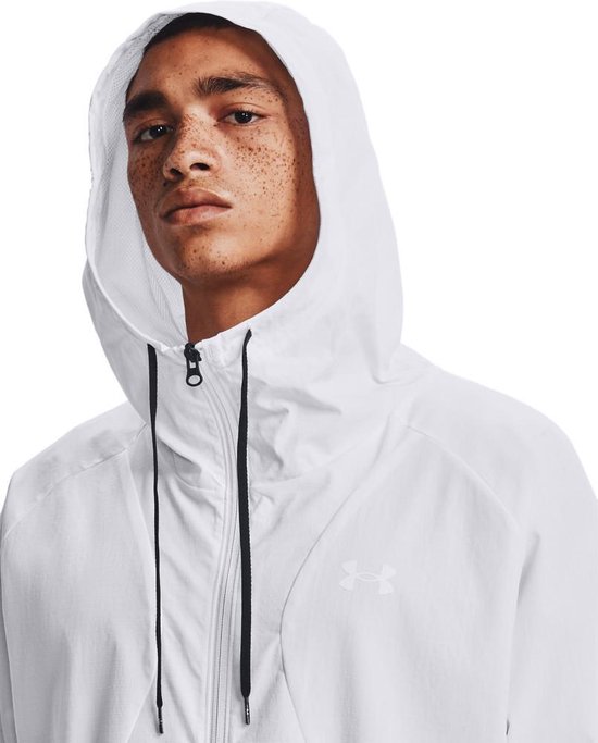 Under Armour Woven Windbreaker Jacket WHT - Maat MD