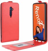 Voor OPPO RENO2 Crazy Horse verticale flip lederen beschermhoes (rood)