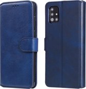 Voor Samsung Galaxy A51 5G klassieke kalfsstructuur PU + TPU horizontale flip lederen tas, met houder & kaartsleuven en portemonnee (blauw)