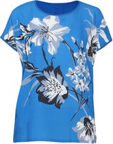 T-shirt in twee stoffen met bloemenprint