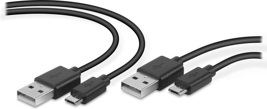 Speedlink, Stream Play & Charge USB Kabel Set voor PS4 (Zwart) - Speedlink