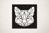 Line Art - Kat 2 vierkant - M - 60x61cm - Zwart - geometrische wanddecoratie
