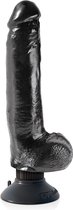 Vibrating Cock with Balls - 9 Inch - Black