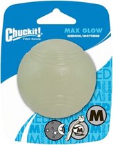 Chuckit max glow bal glow in the dark - 6x6x6 cm - 1 stuks