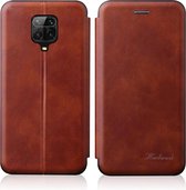 Voor Geschikt voor Xiaomi Redmi Note 9 Pro / Note 9S / Note 9 Pro Max GeÃ¯ntegreerde elektriciteit Druk op Retro Texture Magnetische TPU + PU lederen tas met kaartsleuf en houder (