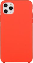 Voor iPhone 11 Pro Max Effen kleur Effen siliconen schokbestendig hoesje (rood)