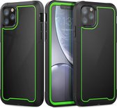 Voor iPhone 11 Pro Max Frame Series TPU + PC Stofdicht Krasbestendig Valbestendig Beschermhoes (Groen)