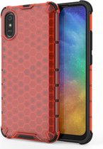 Voor Xiaomi Redmi 9A schokbestendige honingraat pc + TPU-hoes (rood)