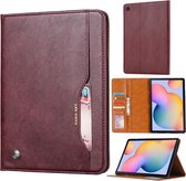 Voor Samsung Galaxy Tab A7 2020 / T505 Kneed Huidtextuur Horizontale Flip Leren Case met Fotolijst & Houder & Kaartsleuven & Portemonnee (Wijnrood)