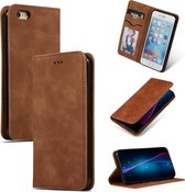 Retro Skin Feel Business Magnetische Horizontale Leren Flip Case voor iPhone 6S & 6 (Bruin)