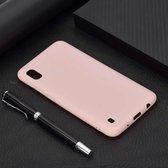 Voor Galaxy A10 Candy Color TPU Case (roze)
