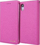 Voor iPhone XR CMai2 Silk Texture Horizontale Flip Leather Case met houder & kaartsleuven & fotolijst & portemonnee (Rose Red)