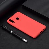 Voor Galaxy M30 Candy Color TPU Case (rood)