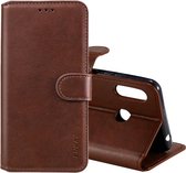 Voor Samsung Galaxy A70e ENKAY Hat-Prince horizontale flip lederen tas met houder & kaartsleuven en portemonnee (bruin)