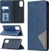 Voor Samsung Galaxy Note 20 Rhombus Texture Horizontale Flip Magnetische Leren Case met Houder & Kaartsleuven & Portemonnee (Blauw)