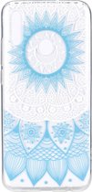 Stijlvol en mooi patroon TPU Drop Protection Case voor Huawei Y7 2019 (blauw patroon)