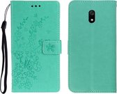 Voor Redmi 8A Plum Blossom Pattern Links en Rechts Flip Leren Case met Beugel & Kaartsleuf & Portemonnee & Lanyard (Groen)