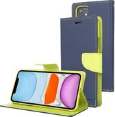 Voor iPhone 11 MERCURY GOOSPERY FANCY DIARY Horizontale Flip Leather Case met houder & kaartsleuven & portemonnee (Navy)