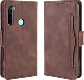 Voor Xiaomi Redmi Note 8T Wallet Style Skin Feel Calf Pattern Leather Case, met aparte kaartsleuf (bruin)