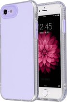 Voor iPhone SE 2020/8/7 Fine Hole Series TPU + acryl anti-fall spiegel telefoon beschermhoes (lichtpaars)