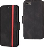 Voor iPhone SE 2020 & 8 & 7 Retro Frosted Oil Side Horizontal Flip Case met houder & kaartsleuven (zwart)