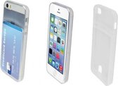 Wallet Smart TPU Case transparant voor Apple iphone 4 / 4s, met opbergvakje voor een pasje