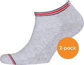 Tommy Hilfiger Iconic Sports Sneaker Socks (2-pack) - heren sport enkelsokken - grijs - Maat: 43-46