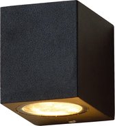 LED Tuinverlichting - Buitenlamp - Shana Hoptron - GU10 Fitting - Vierkant - Mat Zwart - Aluminium