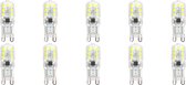 LED Lamp 10 Pack - Igan Yvona - G9 Fitting - 2.5W - Helder/Koud Wit 6500K - Mat Wit - Kunststof