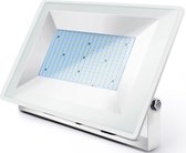 LED Bouwlamp 200 Watt - LED Schijnwerper - Igan Iglo - Helder/Koud Wit 6400K - Waterdicht IP65 - Mat Wit - Aluminium