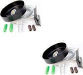Spanningsrail Ophangset 2 Pack - Froty - 1 Fase - 1 Meter - Zwart