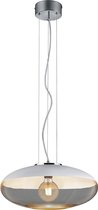 LED Hanglamp - Nitron Portony - E27 Fitting - Rond - Mat Wit - Aluminium