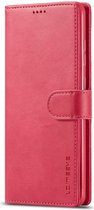 LC.IMEEKE Samsung Galaxy A72 Hoesje Book Case Kunst Leer Rood