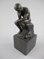 Bronzen beeld - De Denker, Auguste Rodin - Handgemaakt - 20 cm hoog