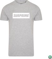 Subprime - Heren Tee SS Shirt Block Grey - Grijs - Maat L