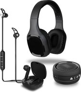 Denver BTC-413 - Bluetooth set family - koptelefoon - In-Earbuds - Oortjes - Speaker - Zwart