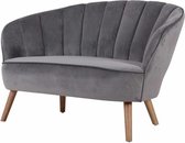 Sortio Home - Bank Jasper - Antraciet - Zitbank - Velvet
