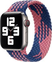 Gevlochten solo band - roze blauw - Geschikt voor Apple Watch