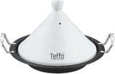 TEFFO | Luxe Tajine inductie - Tagine - 30cm - Inductie - Wit / Zilver