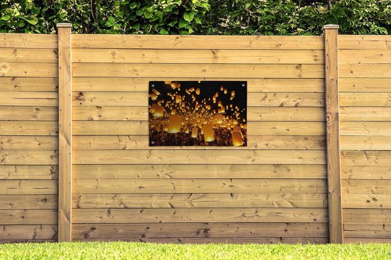 Affiche de jardin de ballons de souhait ascendant toile lâche